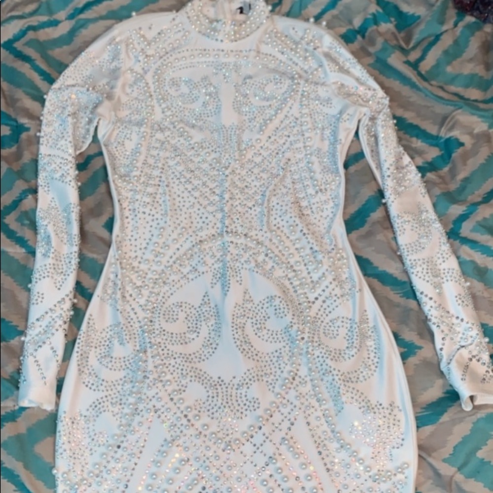 Rhinestone body con dress